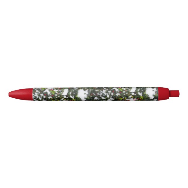 Preta Holly europeia com Caneta de neve (Frente)
