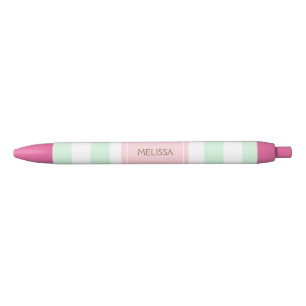 Preta Hortelã personalizada e caneta listrada