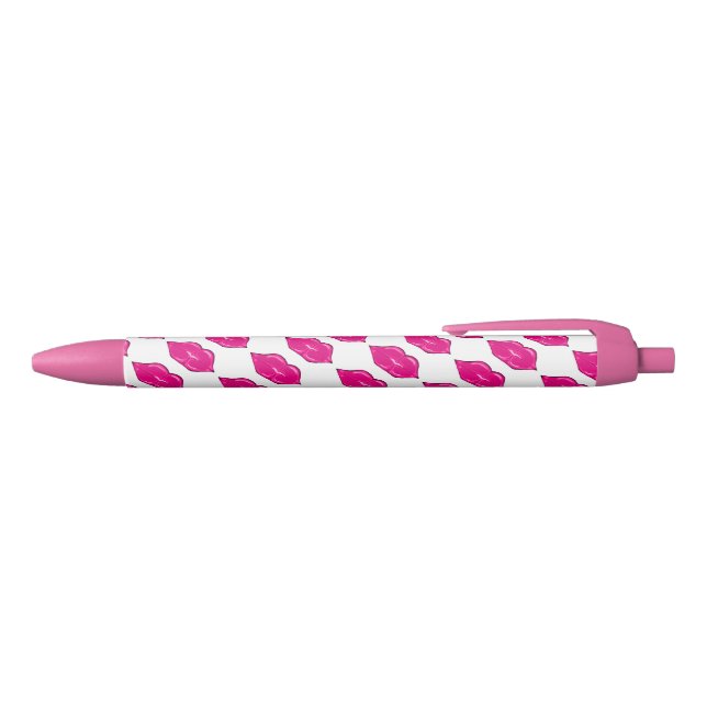 Preta Lábios rosa quente Escrevendo Caneta (parte de cima)
