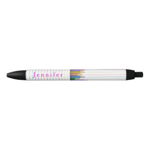 Preta Lápis de Arte Coloridos Personalizados Caneta De V