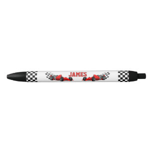 Preta Legal Race Car Boy Nome Personalizado Caneta Perso