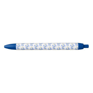 Preta Lindos Sininhos Monogramados Caneta