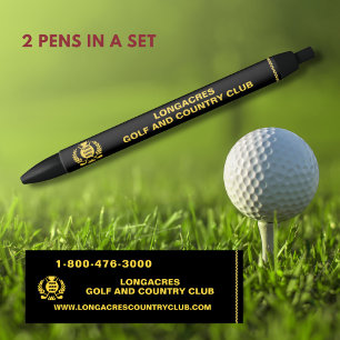 Preta Logotipo do Country & Golf Club Website Caneta por