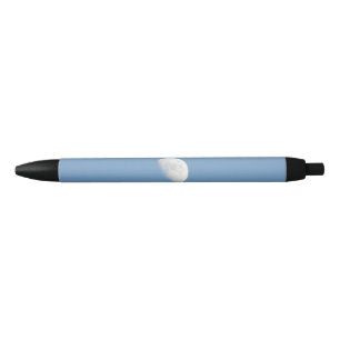 Preta Lua parcial e uma caneta clara do céu azul