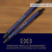 Marinho personalizado Caneta Dourado azul Promocio