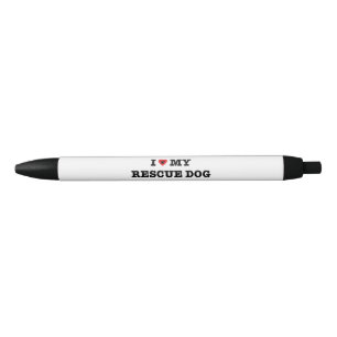 Preta Mim coração minha caneta do cão do salvamento