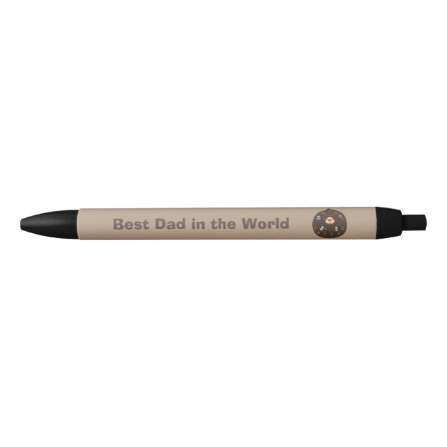 Preta O Pai engraçado Monstro ama Caneta personalizada d (Frente)