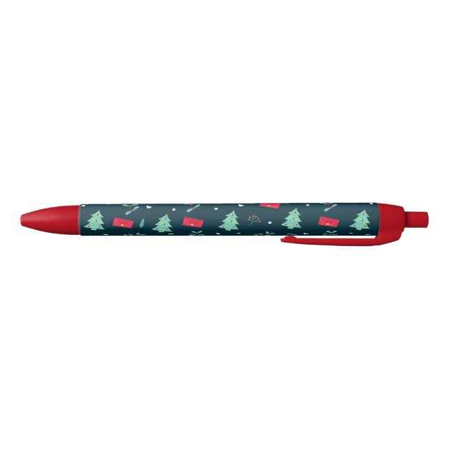 Preta Padrão de Natal, design popular, caneta de tinta p (Parte Inferior)