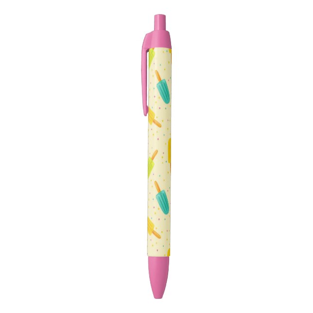 Preta Popsicles e caneta da escrita das bolinhas (Topo (Vertical))