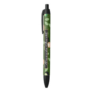 Preta Rolo de Sushi Salmão Palitinhos Pretos Caneta Tint