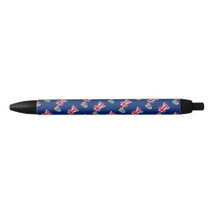 Preta Santo Helena Flag Ballpoint Caneta