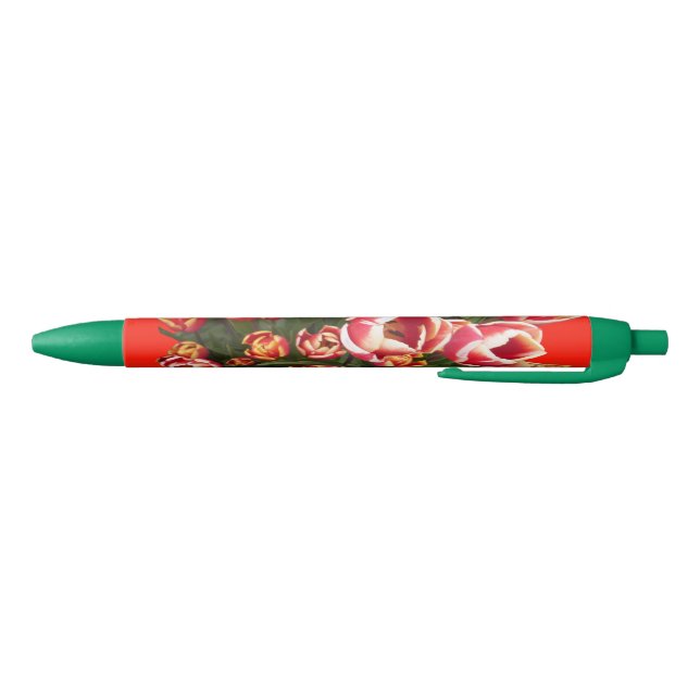 Preta Tulipas brancas e vermelhas Caneta verde (Parte Inferior)