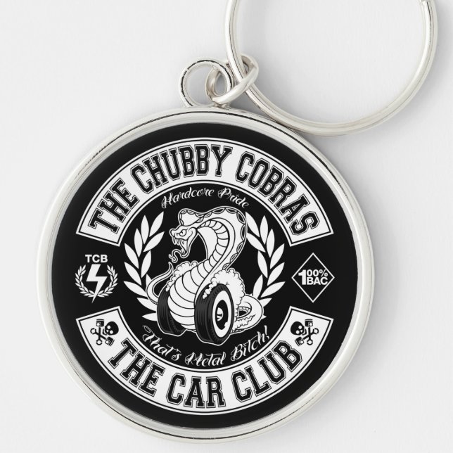 Preto 2" do remendo chaveiro (Frente)