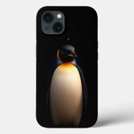 Preto 4 Luxe iPhone 13 Case, Imperador Pinguim