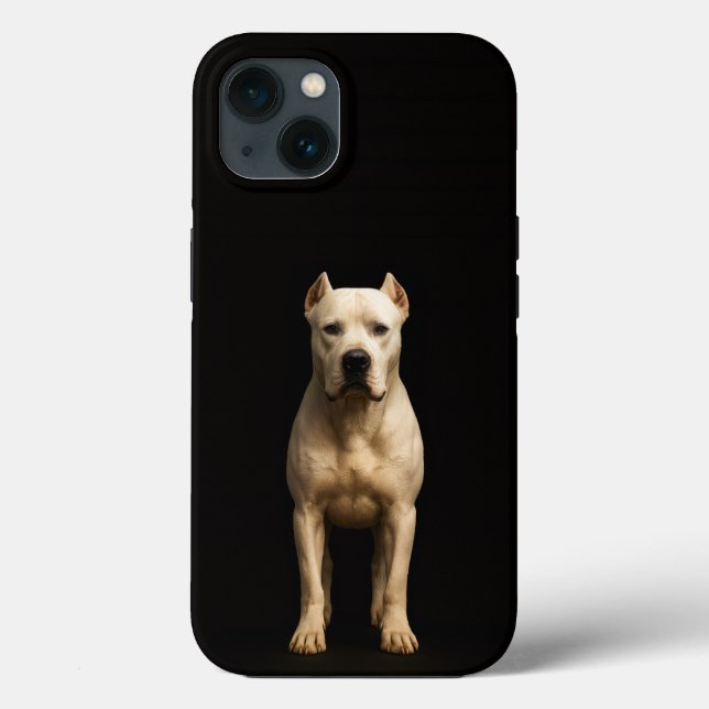 Preto 4 Luxe iPhone 13, Dogo Argentino Ousado (Verso)