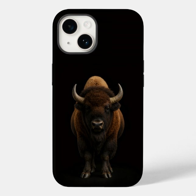 Preto 4 Luxe iPhone 14 Mate, Bisão Americano (Verso)