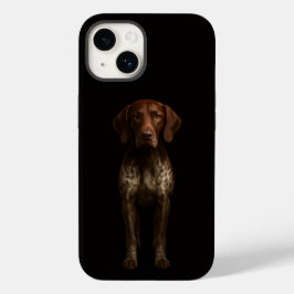 Preto 4 Luxe iPhone 14 Mate, Cão Pointer Alemão