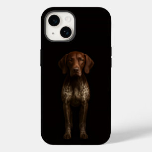 Preto 4 Luxe iPhone 14 Mate, Cão Pointer Alemão