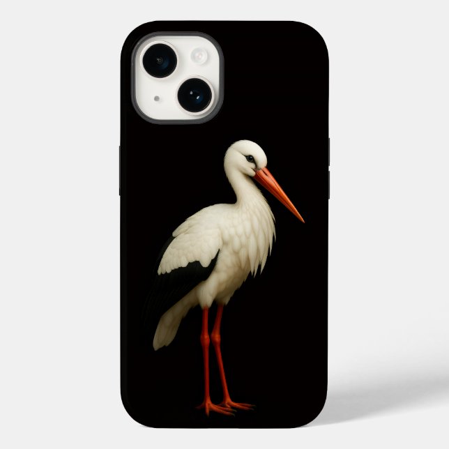 Preto 4 Luxe iPhone 14 Mate, Cegonha Graciosa (Verso)