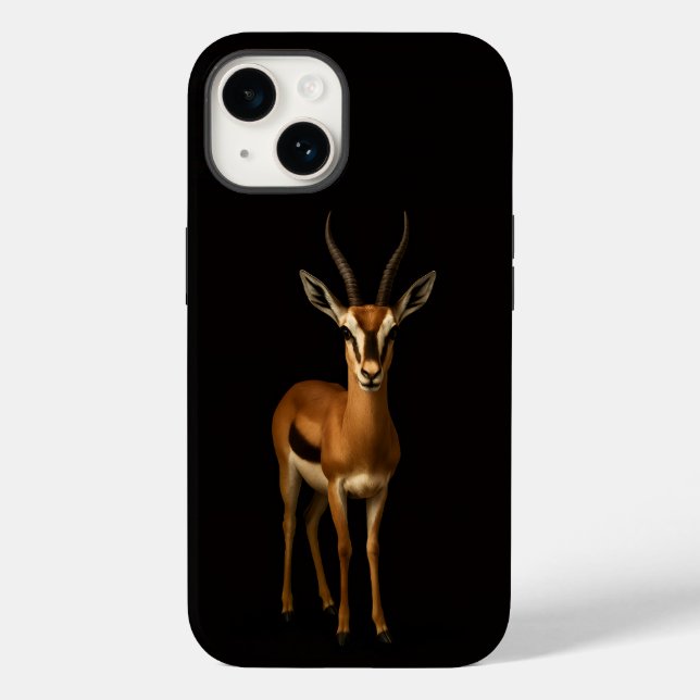 Preto 4 Luxe iPhone 14 Mate, Gazela Elegante (Verso)