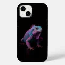 Preto 4 Luxe iPhone 14 Mate, Iguana Rosa