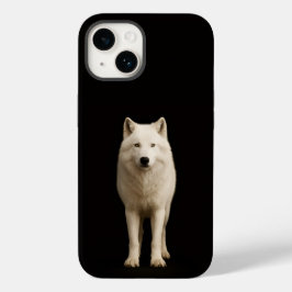 Preto 4 Luxe iPhone 14 Mate, Lobo Ártico Marfim