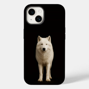 Preto 4 Luxe iPhone 14 Mate, Lobo Ártico Marfim