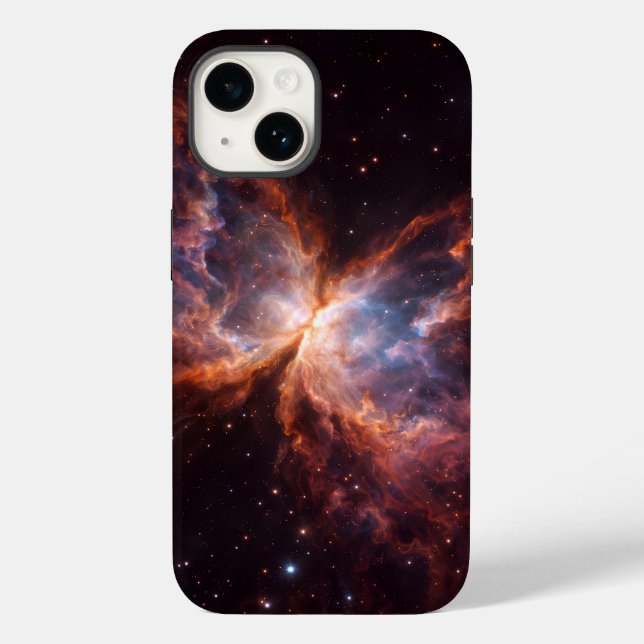 Preto 4 Luxe iPhone 14 Mate, Nebulosa Borboleta (Verso)
