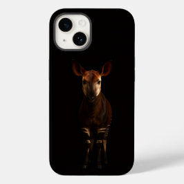 Preto 4 Luxe iPhone 14 Mate, Okapi da Floresta
