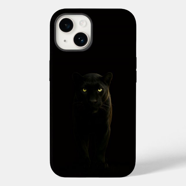 Preto 4 Luxe iPhone 14 Mate, Pantera Preta (Verso)