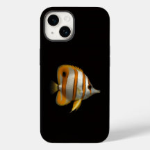 Preto 4 Luxe iPhone 14 Mate, Peixe-Butterfly da Ba