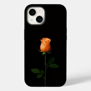 Preto 4 Luxe iPhone 14 Mate, Rosa Laranja Pôr do S