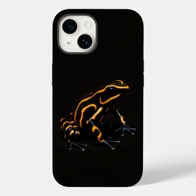 Preto 4 Luxe iPhone 14, Sapo Preto Laranja (Verso)