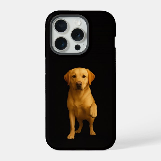 Preto 4 Luxe iPhone 15 Pro Mate, Labrador Terno (Verso)