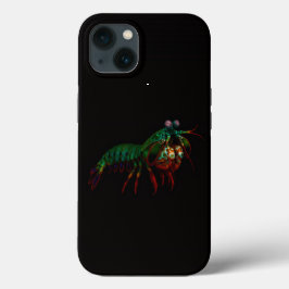 Preto 4 Luxo iPhone 13, Camarão Mantis