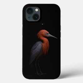 Preto 4 Luxo iPhone 13, Garça-vermelha