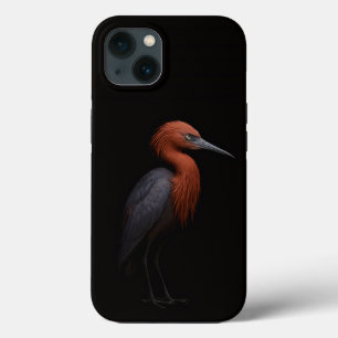 Preto 4 Luxo iPhone 13, Garça-vermelha