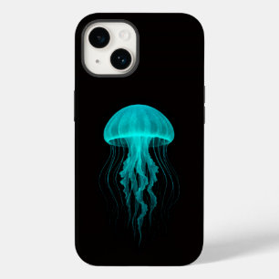 Preto 4 Luxo iPhone 14 Mate, Água-viva Neon Verde