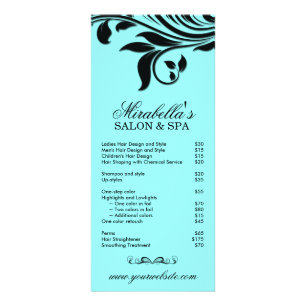 Preto azul floral da folha dos termas do cartão d