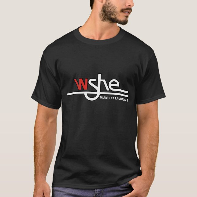 Preto básico do t-shirt dos homens de WSHE (Frente)