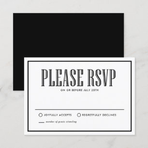Preto & Branco   Bebida e ser casada RSVP