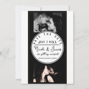 Preto Branco Dourado Moderno Minimalista Salvar a 