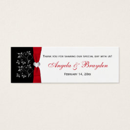 Preto, Branco, Floral Vermelho, Marca de Favor do