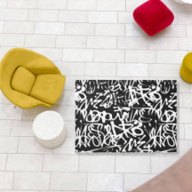 Preto Branco Moderno Contemporâneo Abstrato Grafit