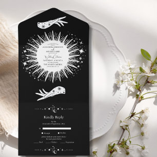 Preto Branco O Casamento Do Tarot Card Dos Amantes