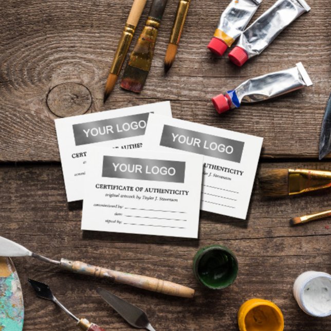 Preto branco seu certificado de autenticidade do l (Criador carregado)