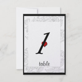 Preto Branco Vermelho Boêmio Sofisticado Cartão de