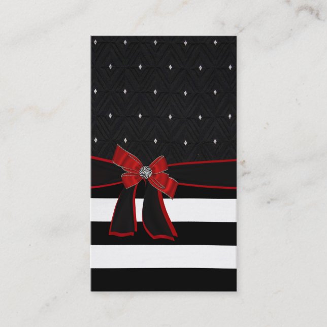 Preto, branco, vermelho, cartão de visita do (Frente)