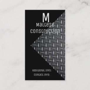 Preto & cartão de visita 2 do metal