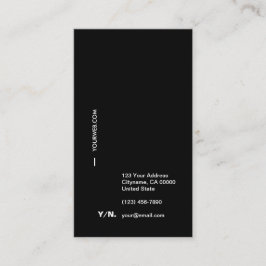 Preto & cartão de visita do vertical de